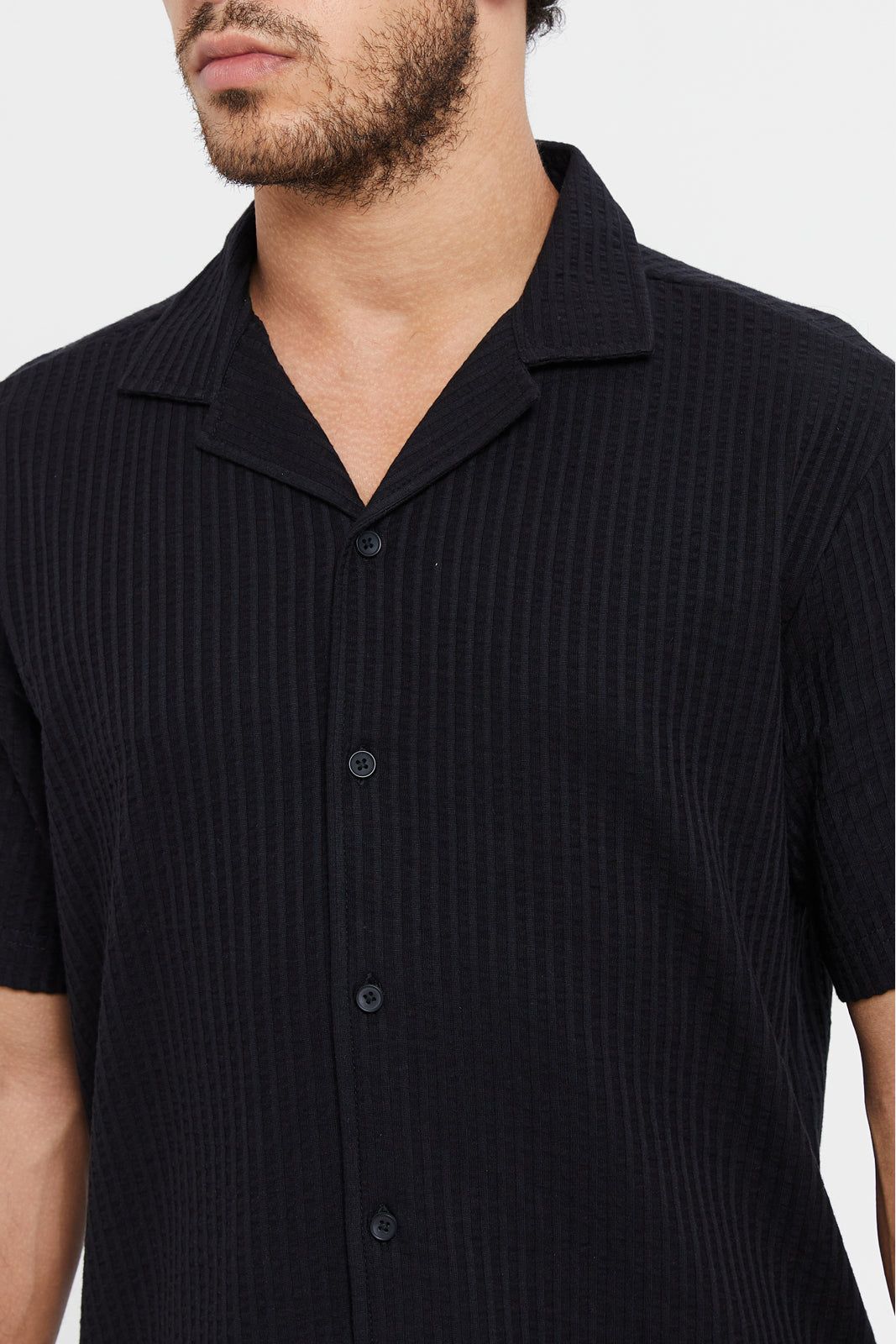 Men Black Plain Shirt sold by Redtag product image thumbnail 4