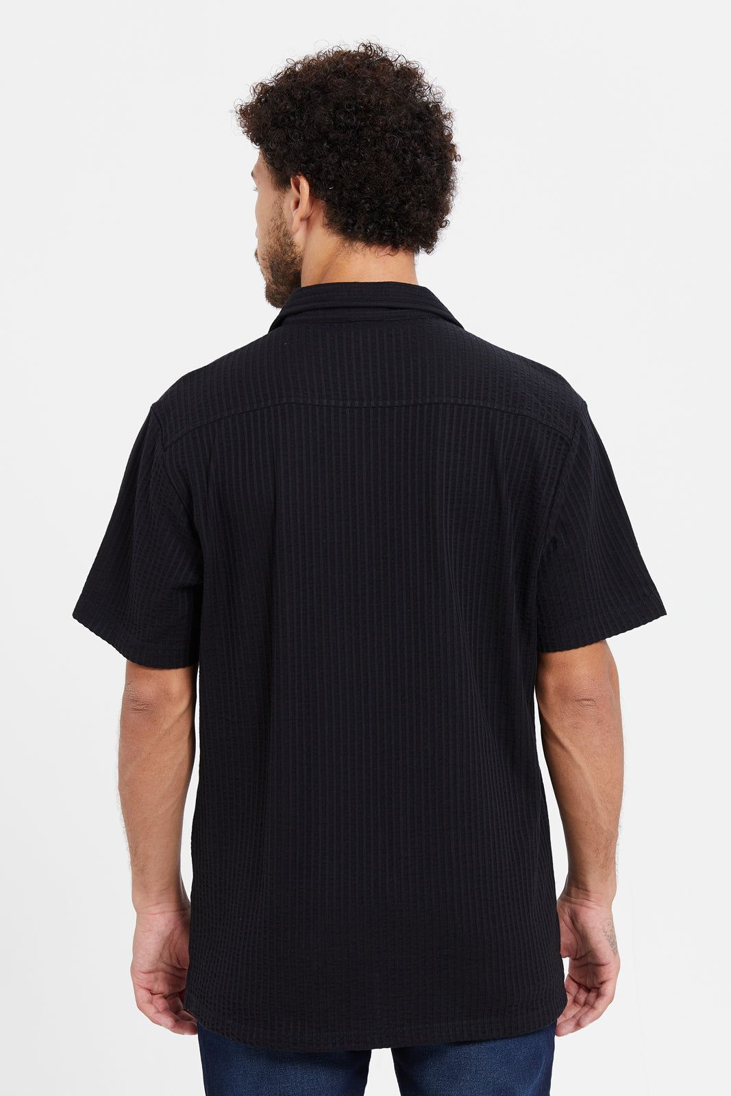 Men Black Plain Shirt sold by Redtag product image thumbnail 3