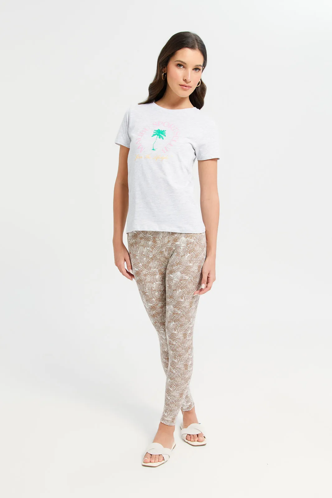 Women Grey Malibu Printed T-Shirt sold by Redtag product image thumbnail 2