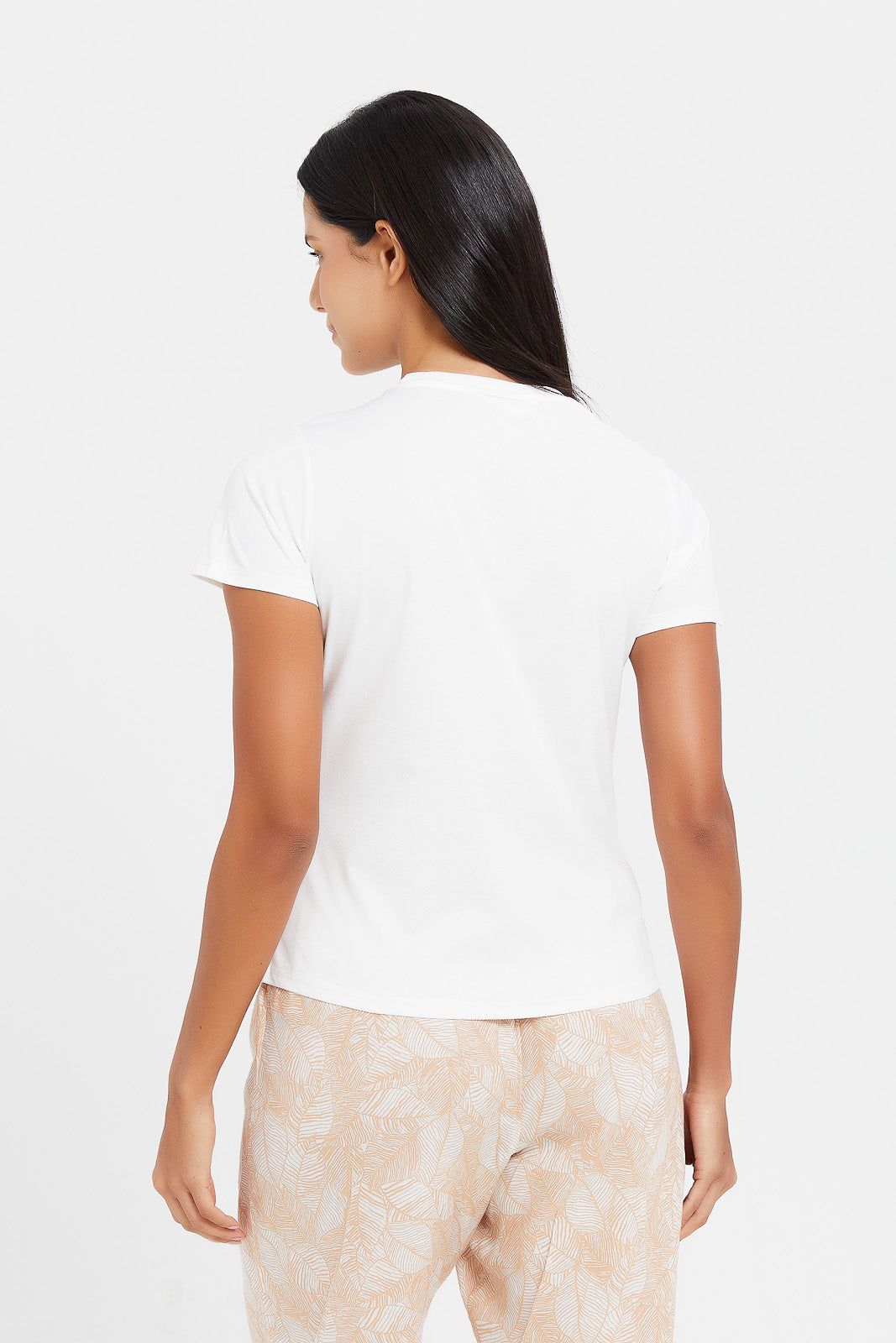 Women White Soft Touch T-Shirt sold by Redtag product image thumbnail 3