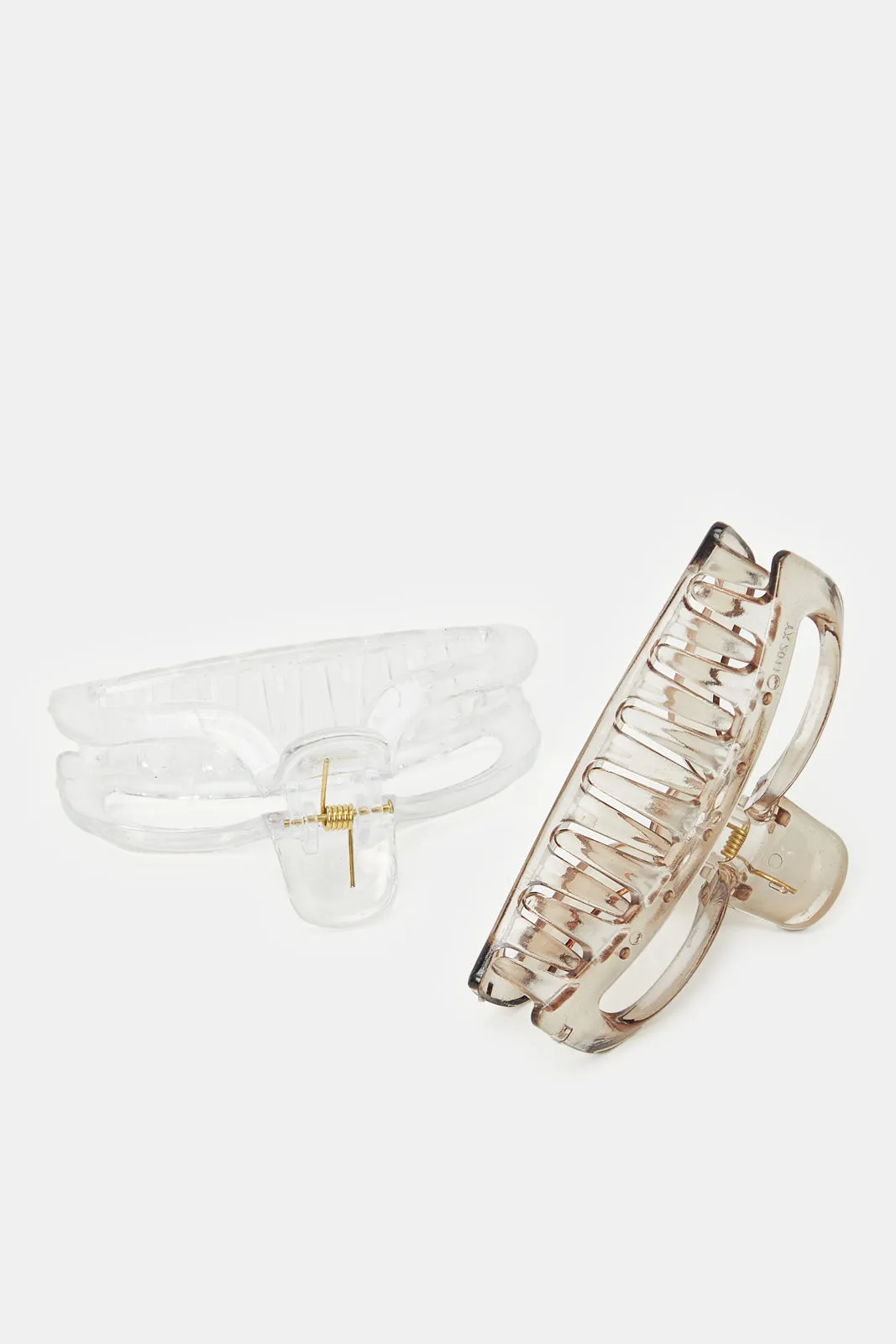 Women Clear And Brown Embellished Hair Claw (2 Piece) sold by Redtag product image thumbnail 3