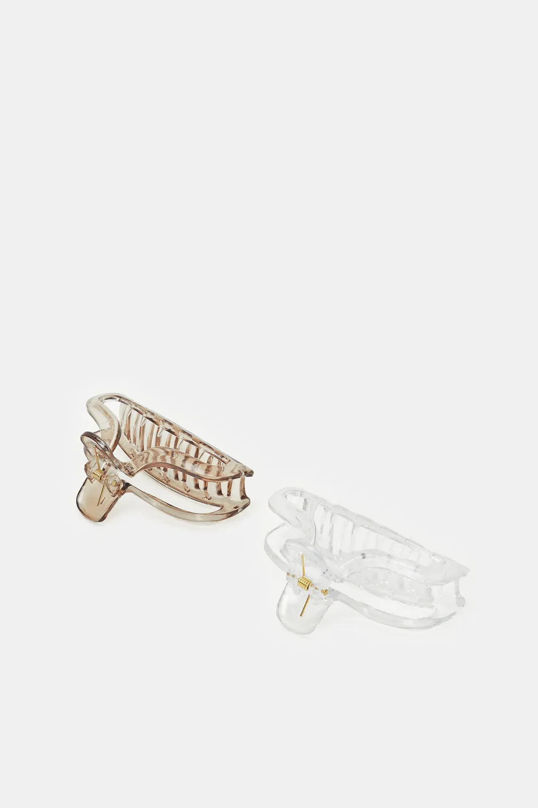 Women Clear And Brown Embellished Hair Claw (2 Piece) sold by Redtag product image thumbnail 2