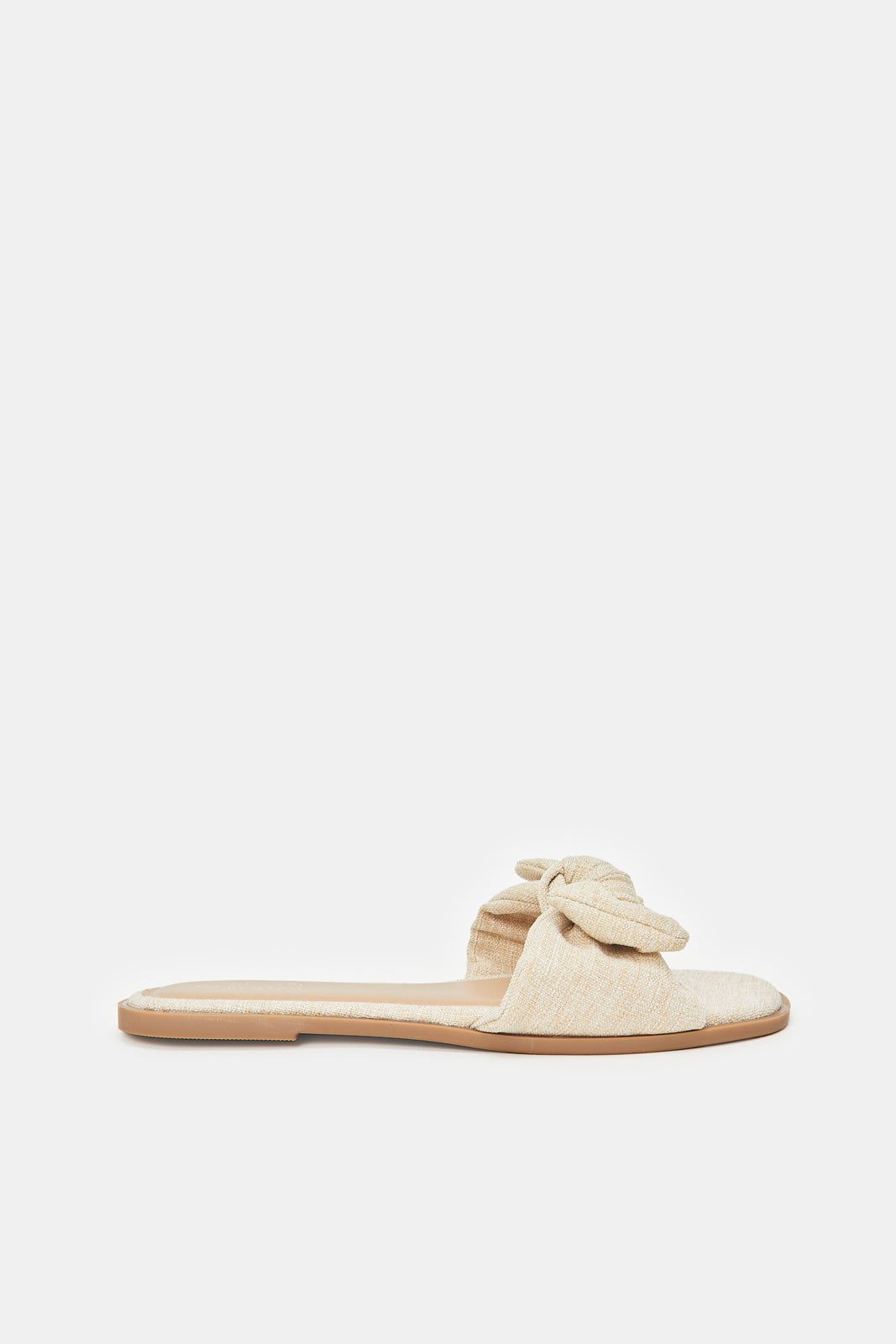 Women Beige Bow Trim Mule sold by Redtag