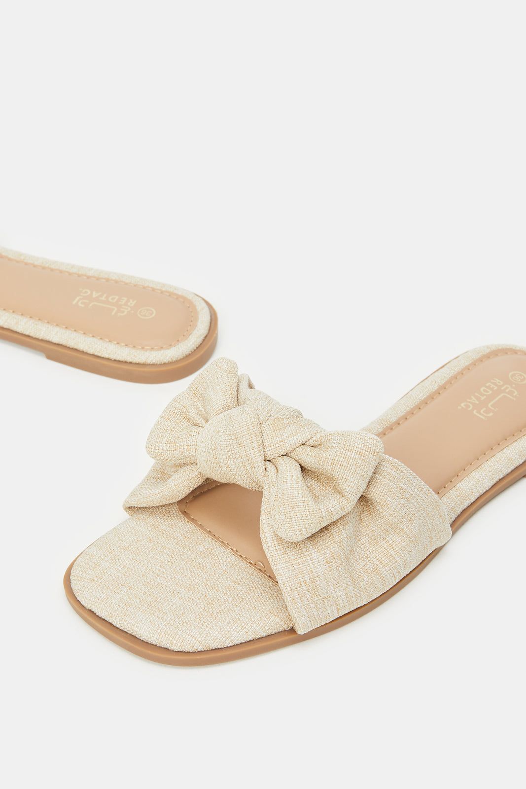 Women Beige Bow Trim Mule sold by Redtag product image thumbnail 3