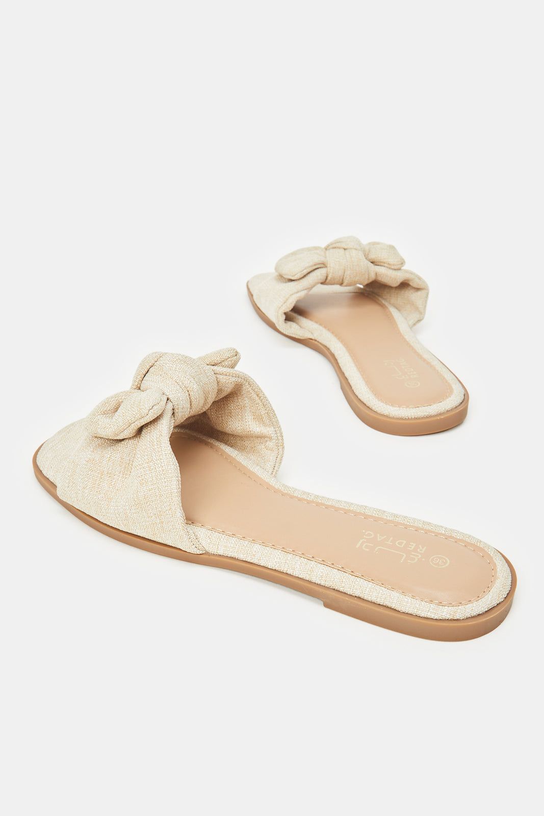 Women Beige Bow Trim Mule sold by Redtag product image thumbnail 4