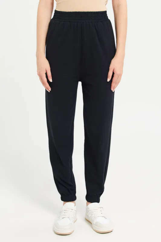 Woman Black Plain Active Pants sold by Redtag