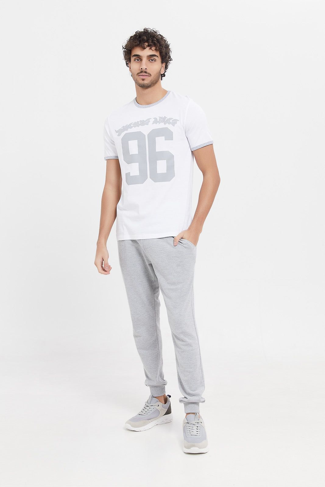 Men White Ringer T-Shirt sold by Redtag product image thumbnail 2
