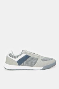 Men Grey Colour Block Lace Up Sneakers sold by Redtag
