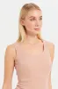 Women Beige Ribbed Vest sold by Redtag