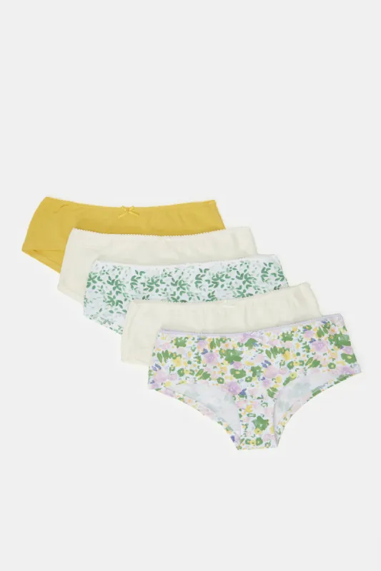 Women Assorted Printed Boyleg Brief Set (Pack of 5) sold by Redtag