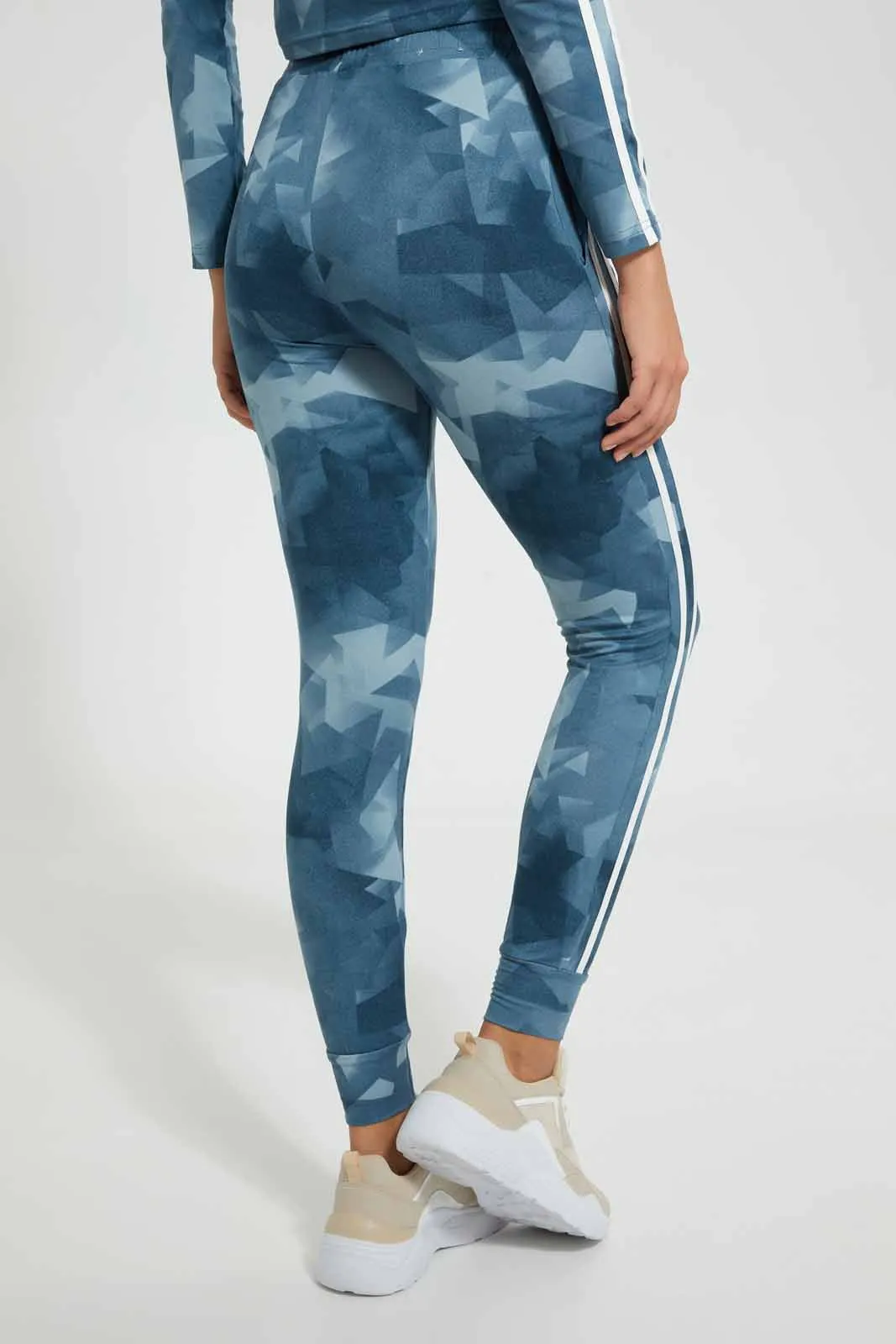 Blue Camo Print Active Pant sold by Redtag product image thumbnail 4