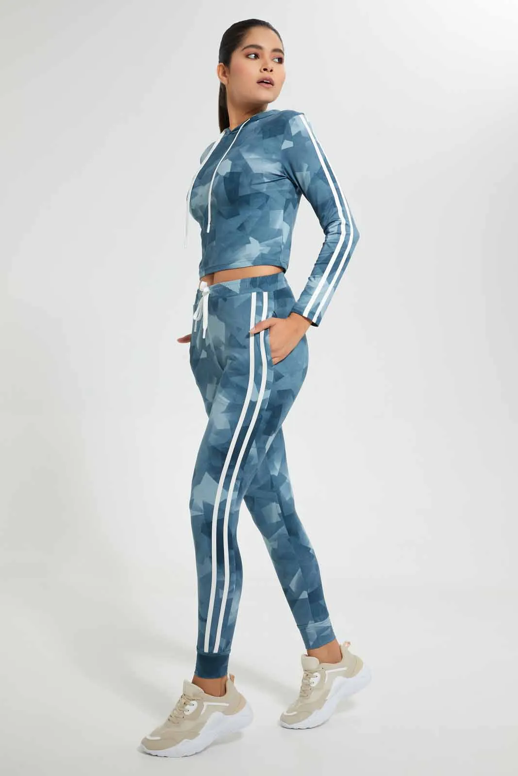 Blue Camo Print Active Pant sold by Redtag product image thumbnail 2