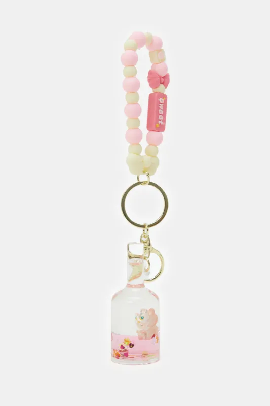 Women Pink Embellished Key Ring sold by Redtag