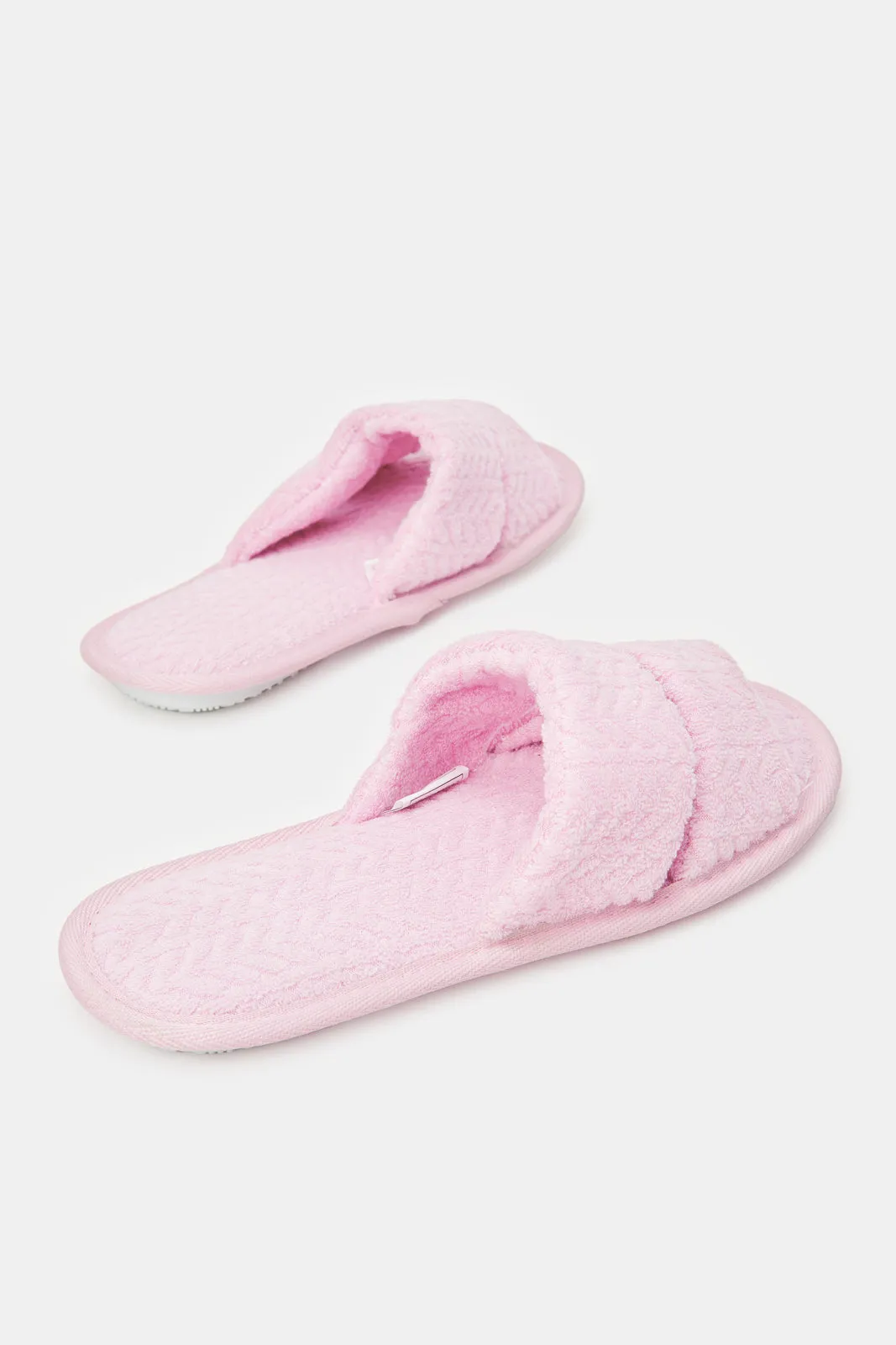 Women Pink Textured Strappy Slipper sold by Redtag product image thumbnail 4