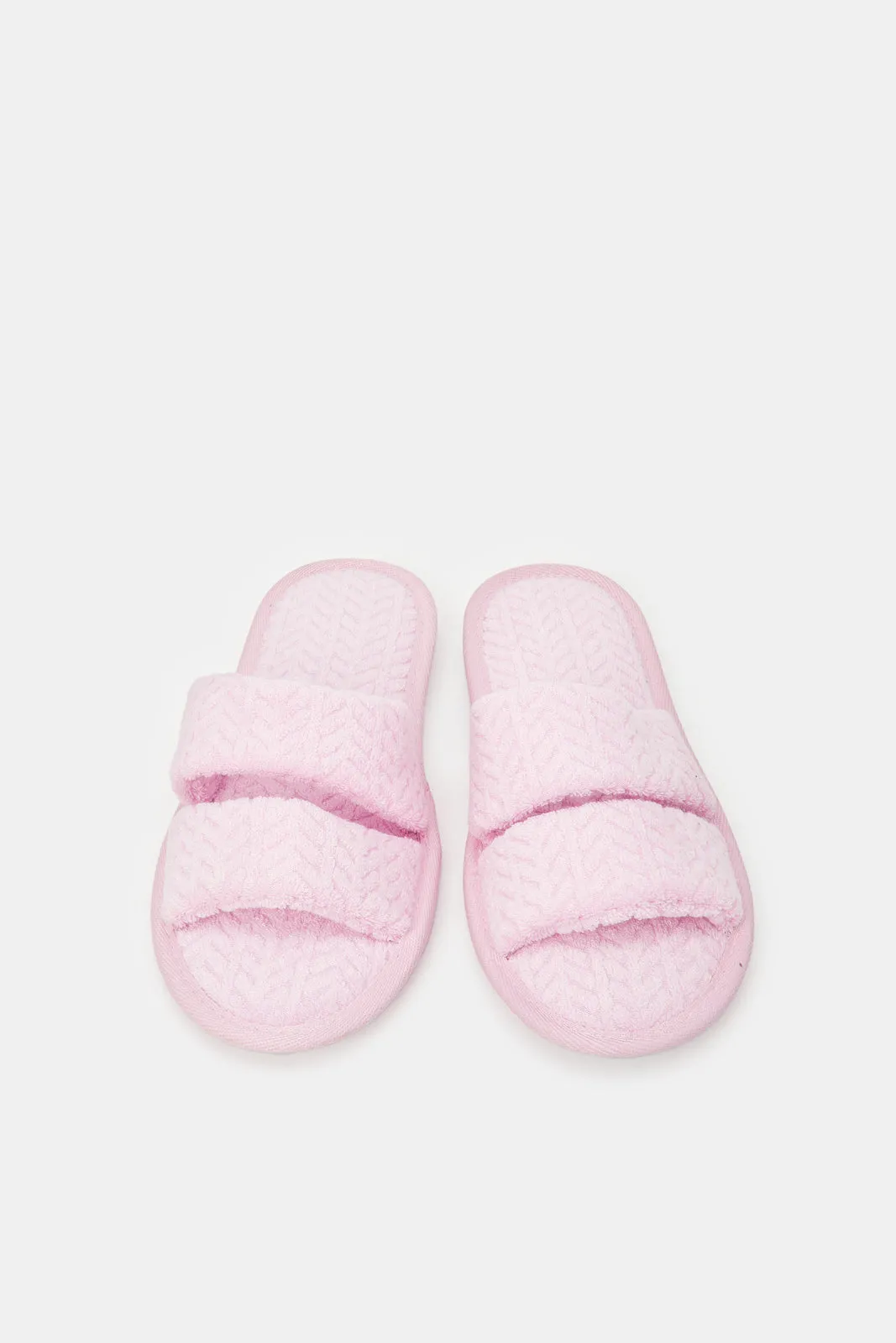 Women Pink Textured Strappy Slipper sold by Redtag product image thumbnail 2