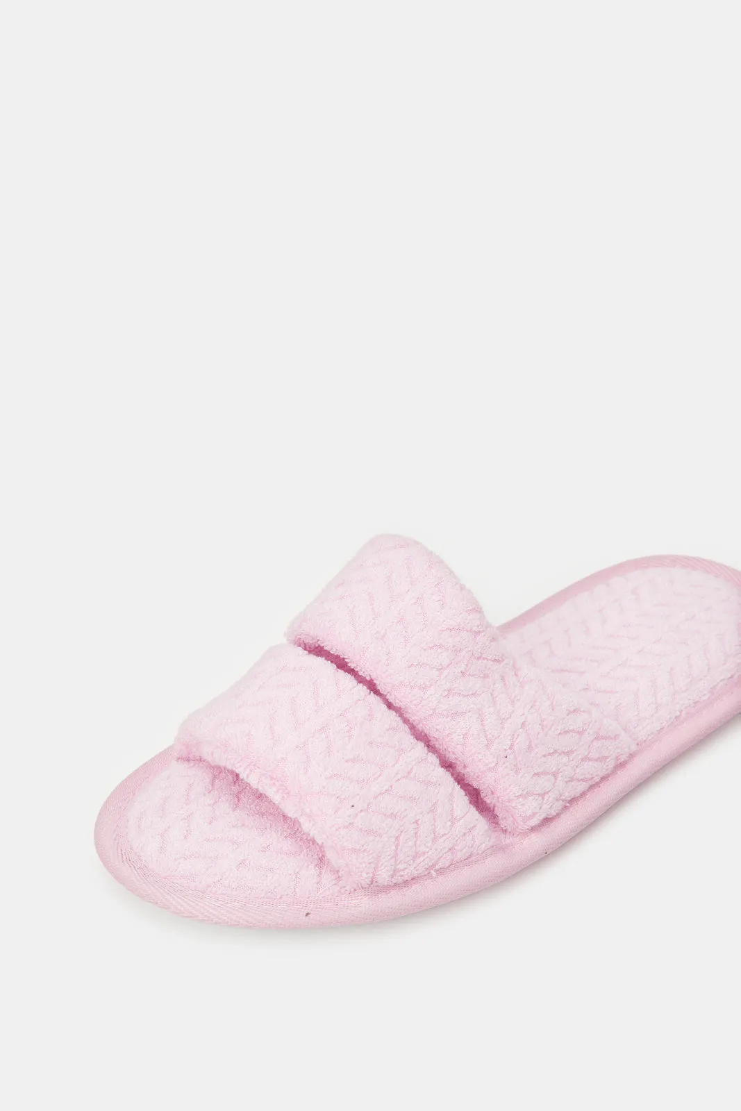 Women Pink Textured Strappy Slipper sold by Redtag product image thumbnail 3