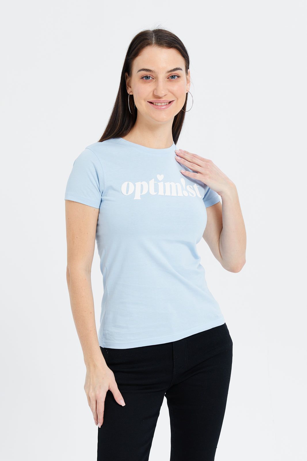 Women Blue Optimist Printed T-Shirt sold by Redtag