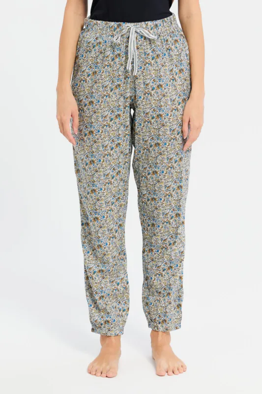 Women Multicolour Printed Pajama Bottom sold by Redtag