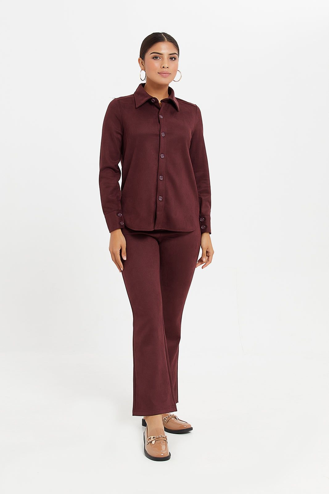 Women Burgundy Shirt Blouse sold by Redtag product image thumbnail 2