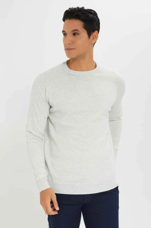 Men Ecru Plain Pullover sold by Redtag