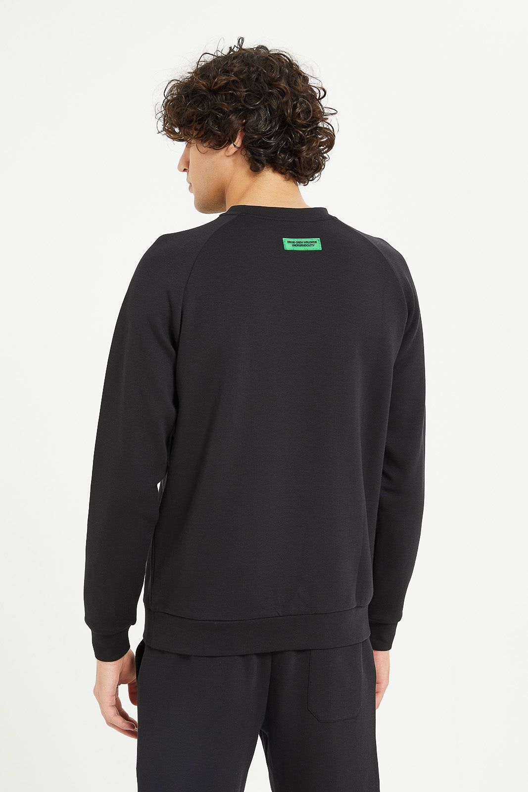 Men Black Soft Touch Sweatshirt sold by Redtag product image thumbnail 3