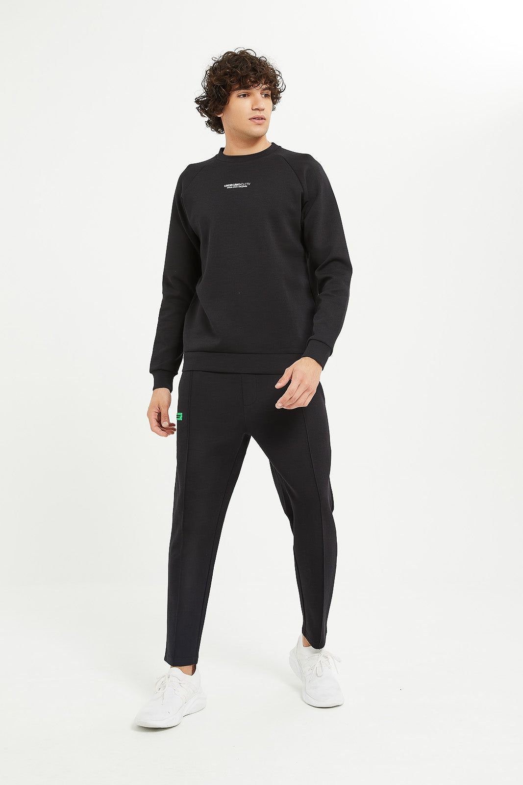 Men Black Soft Touch Sweatshirt sold by Redtag product image thumbnail 2