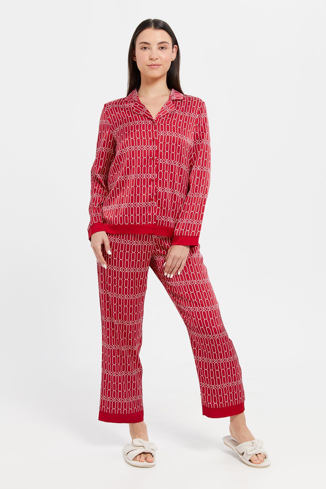 Women Red Classic Satin Pyjama Bottom sold by Redtag product image thumbnail 2