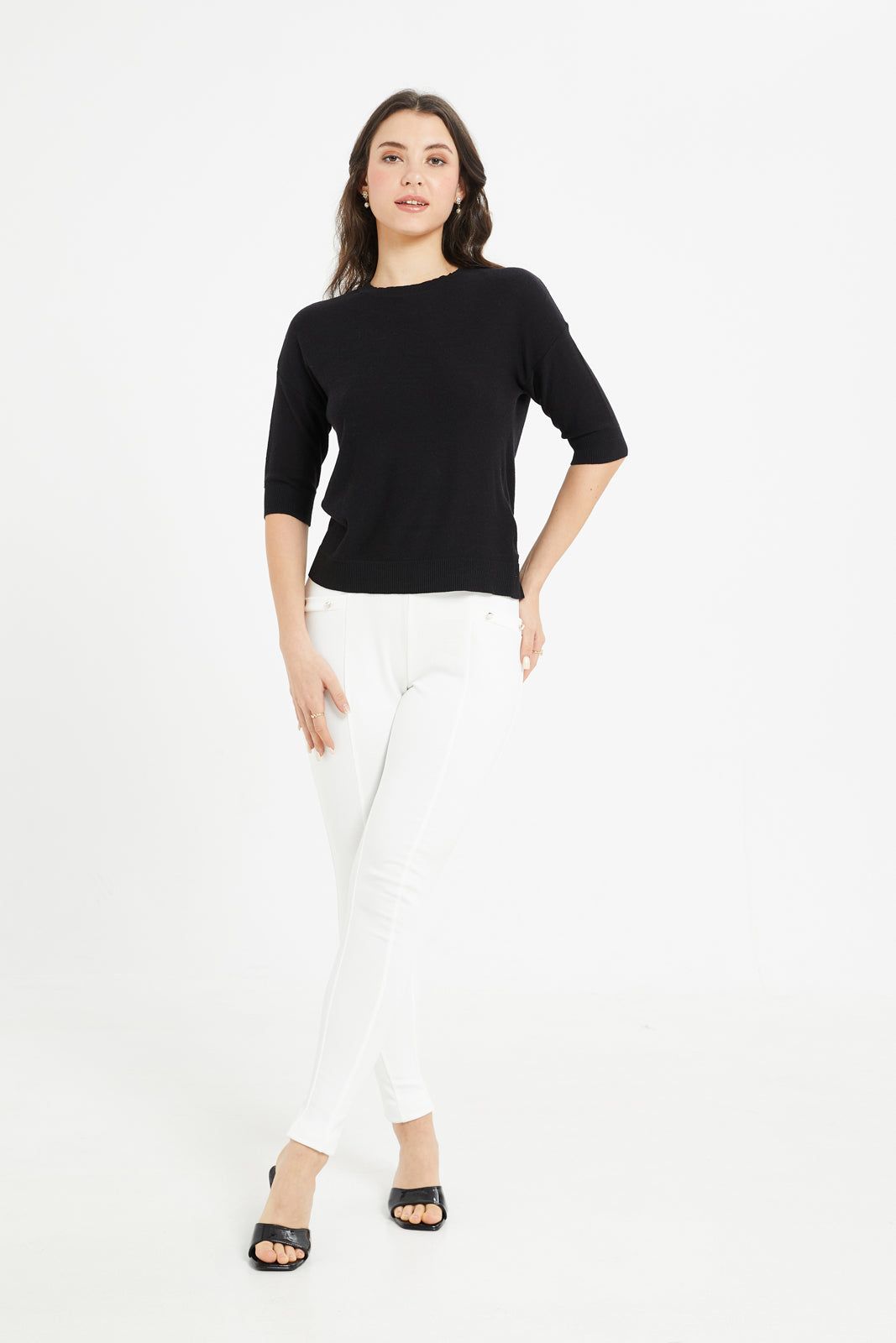 Women Black Crew Neck Pullover sold by Redtag product image thumbnail 2
