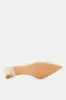 Women Beige Mule With Flower Trim sold by Redtag
