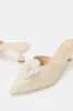 Women Beige Mule With Flower Trim sold by Redtag