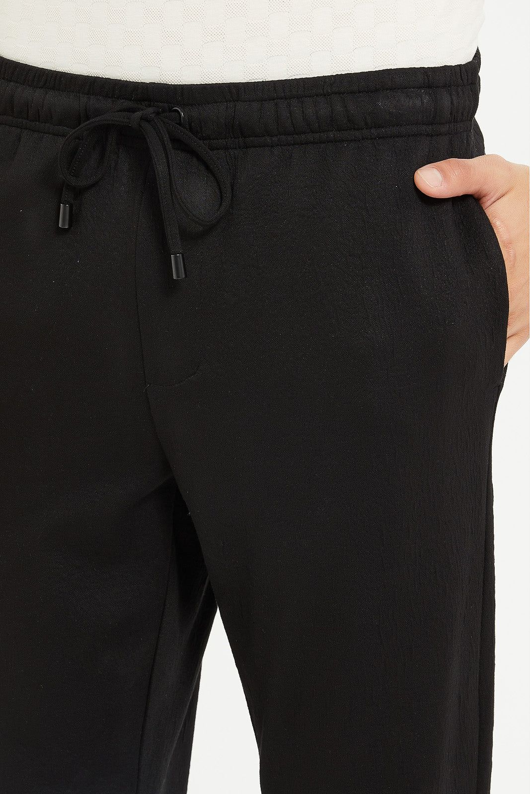 Men Black Pull On Jog Trousers sold by Redtag product image thumbnail 4