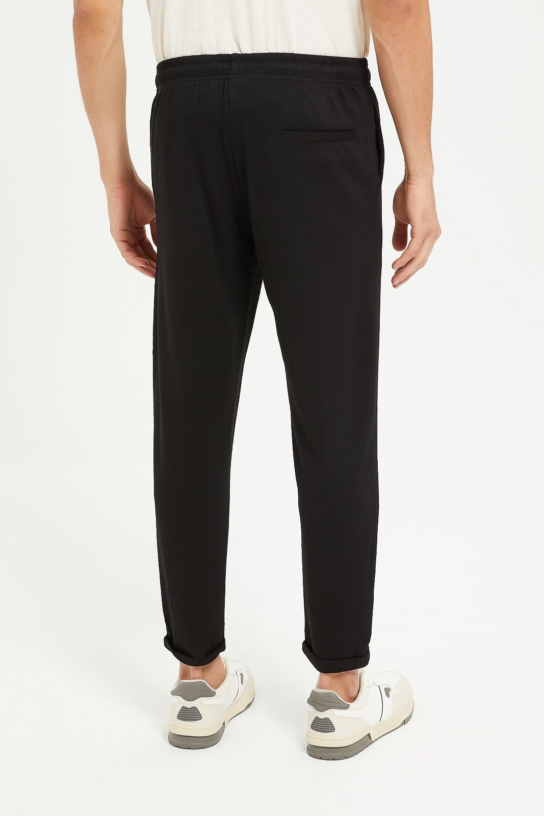 Men Black Pull On Jog Trousers sold by Redtag product image thumbnail 3