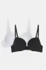 Women Black And White Double Push-Up Bra Set (2 Piece) sold by Redtag