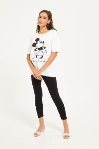 Women White Mickey Mouse Embellished T-Shirt sold by Redtag
