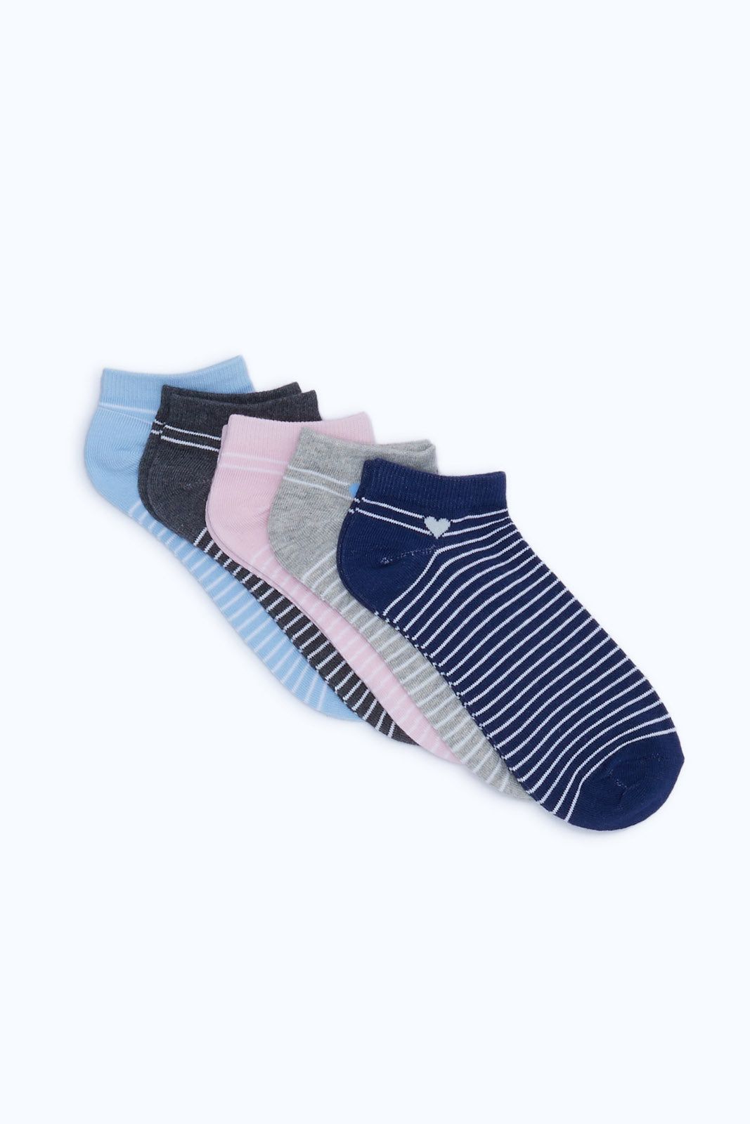 Women Assorted Striped Ankle Socks Set (Pack of 5) sold by Redtag
