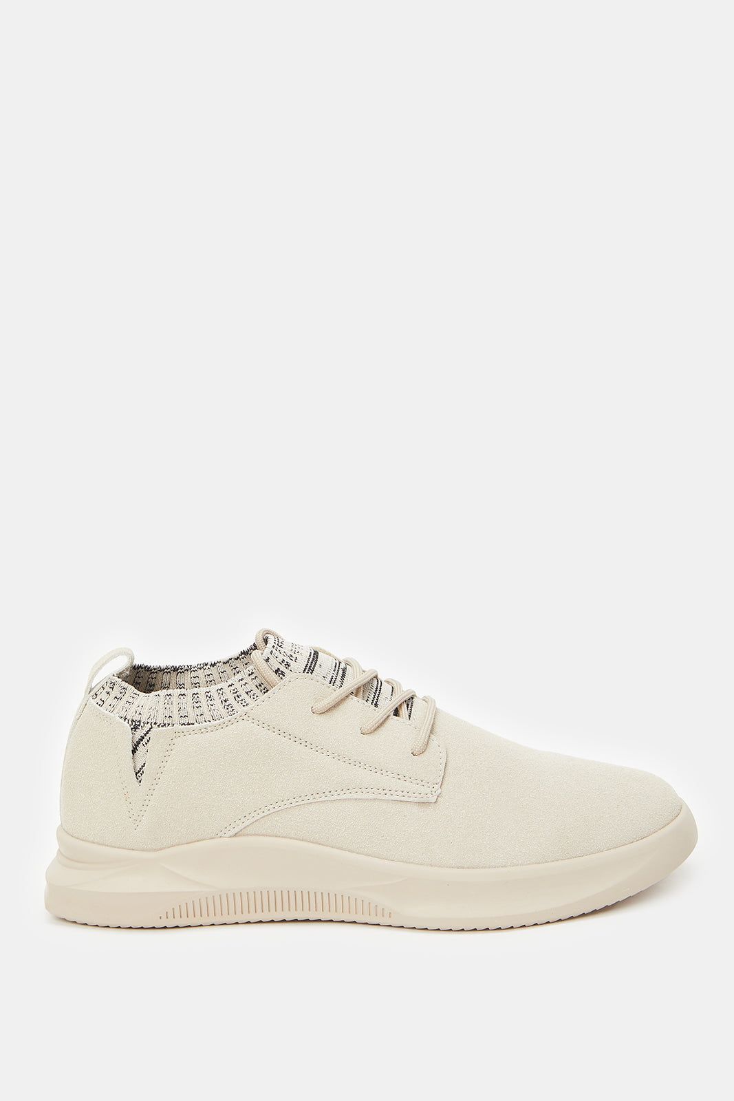 Men Beige Lace Up Derby sold by Redtag