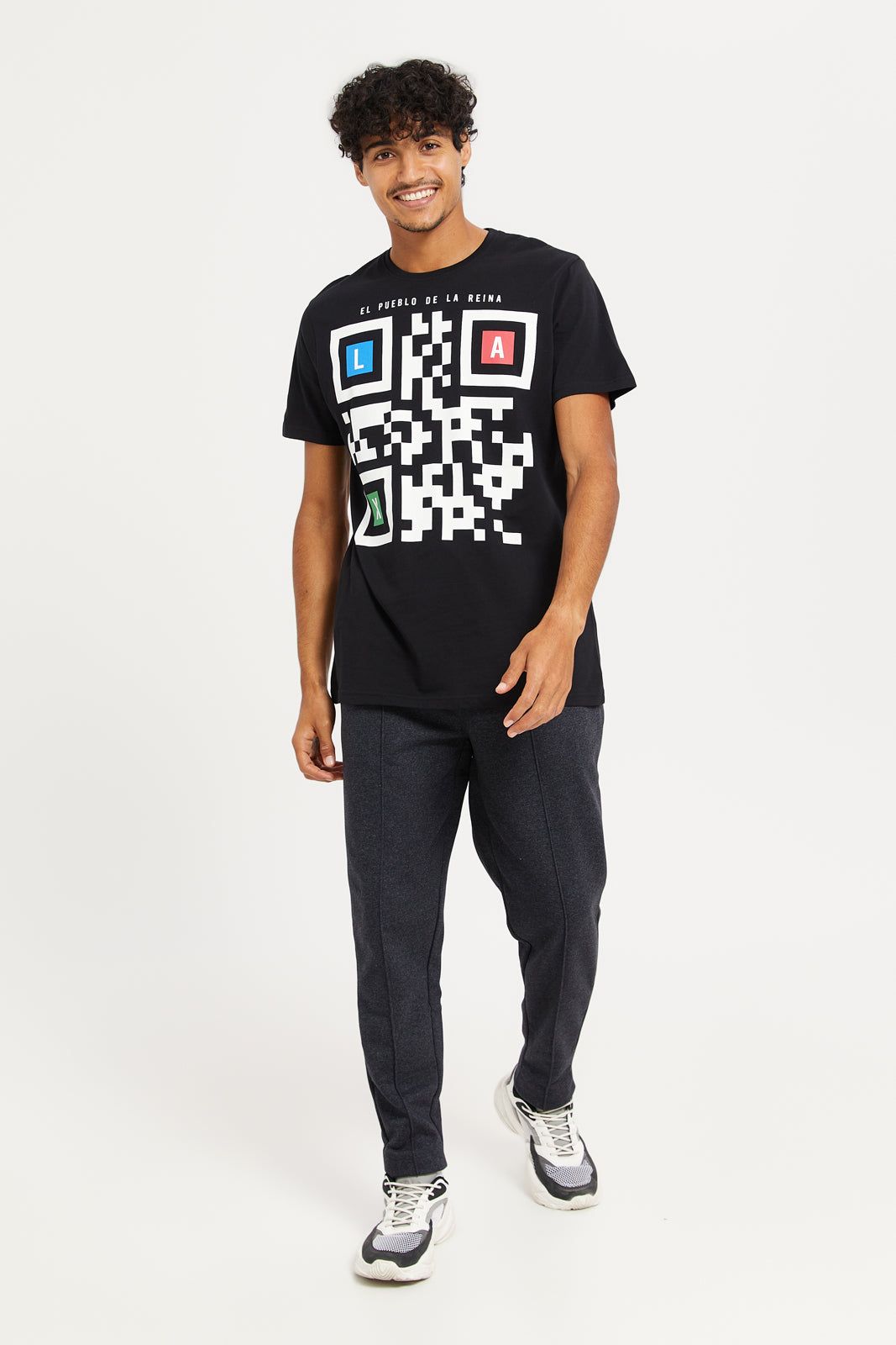 Men Black Graphic T-Shirt sold by Redtag product image thumbnail 2