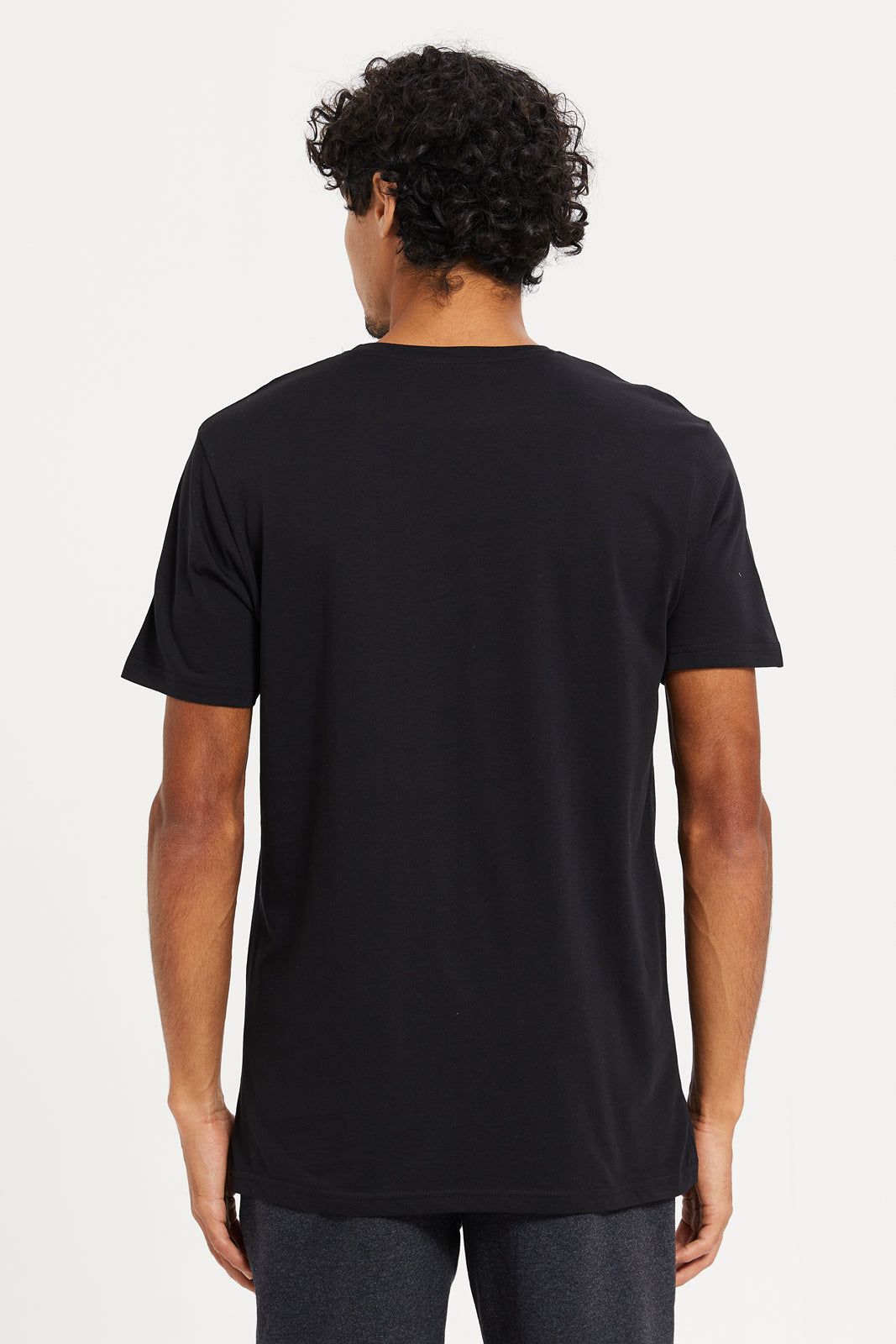 Men Black Graphic T-Shirt sold by Redtag product image thumbnail 3
