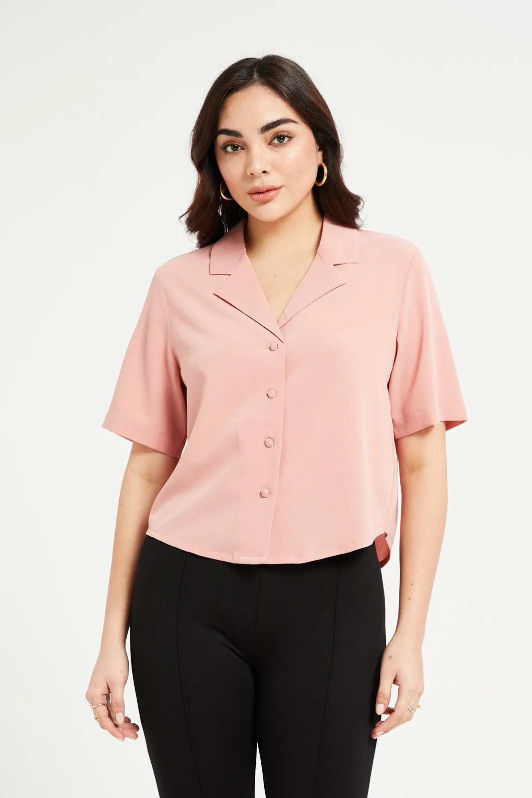 Women Pink Boxy Top sold by Redtag