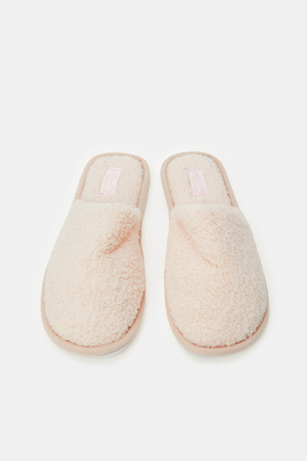 Women Pink Sherpa Close Toe Slide sold by Redtag product image thumbnail 2