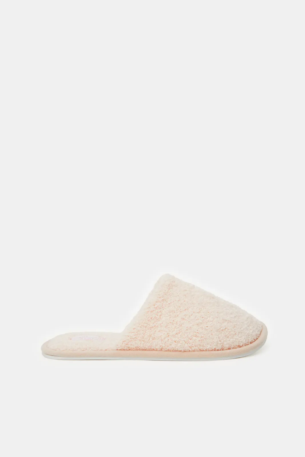 Women Pink Sherpa Close Toe Slide sold by Redtag