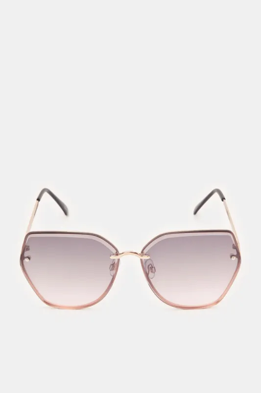 Women Lilac Oversized Sunglasses sold by Redtag