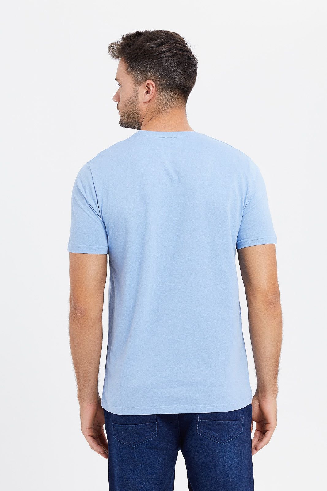 Men Blue Graphic T-Shirt sold by Redtag product image thumbnail 3