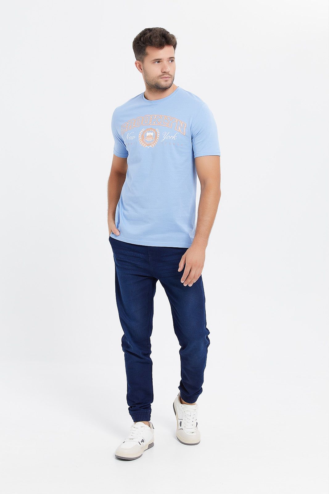 Men Blue Graphic T-Shirt sold by Redtag product image thumbnail 2