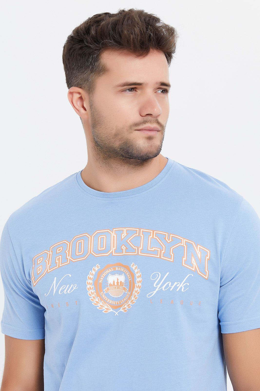 Men Blue Graphic T-Shirt sold by Redtag product image thumbnail 4