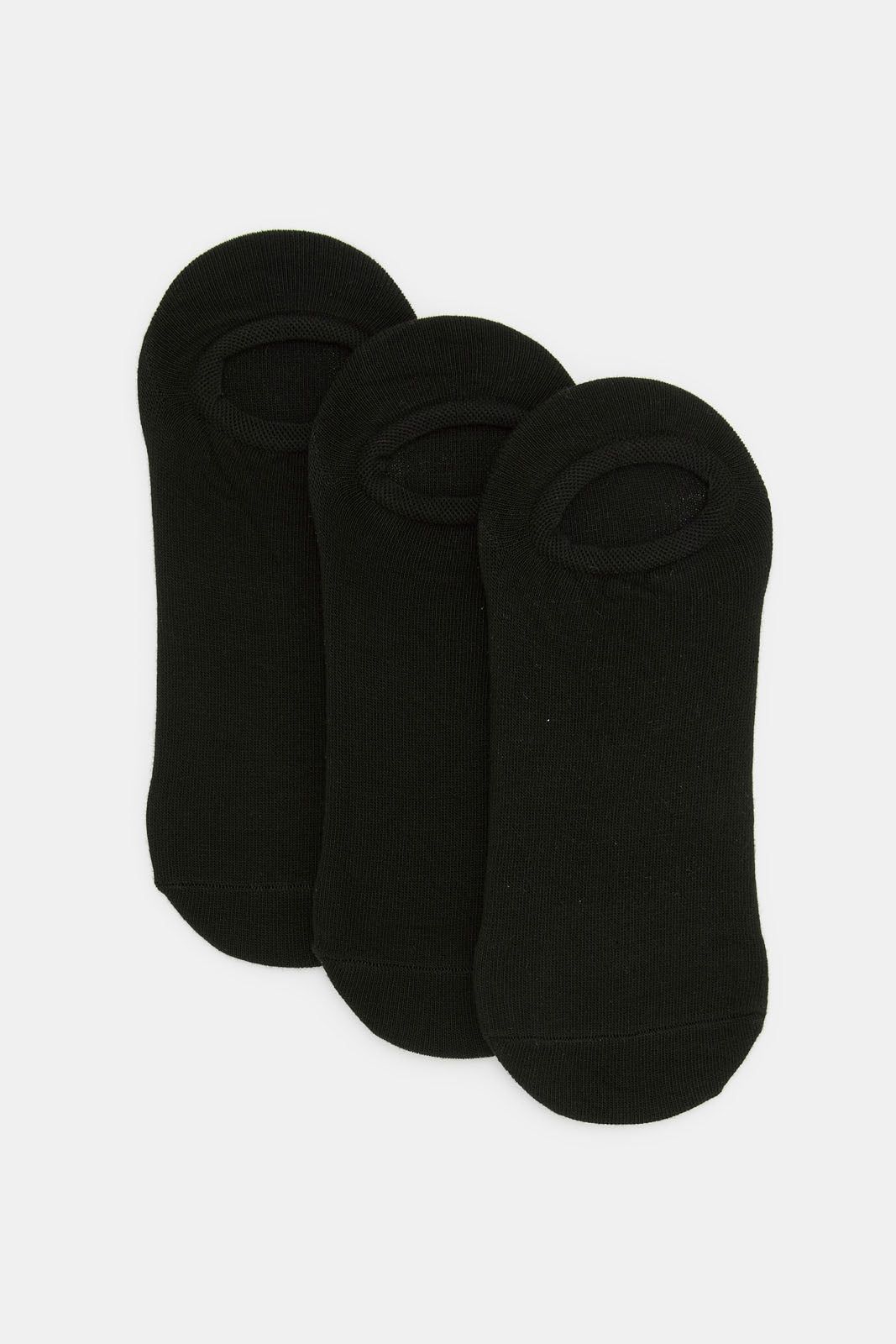 Men Black Invisible Socks Set (Pack of 3) sold by Redtag