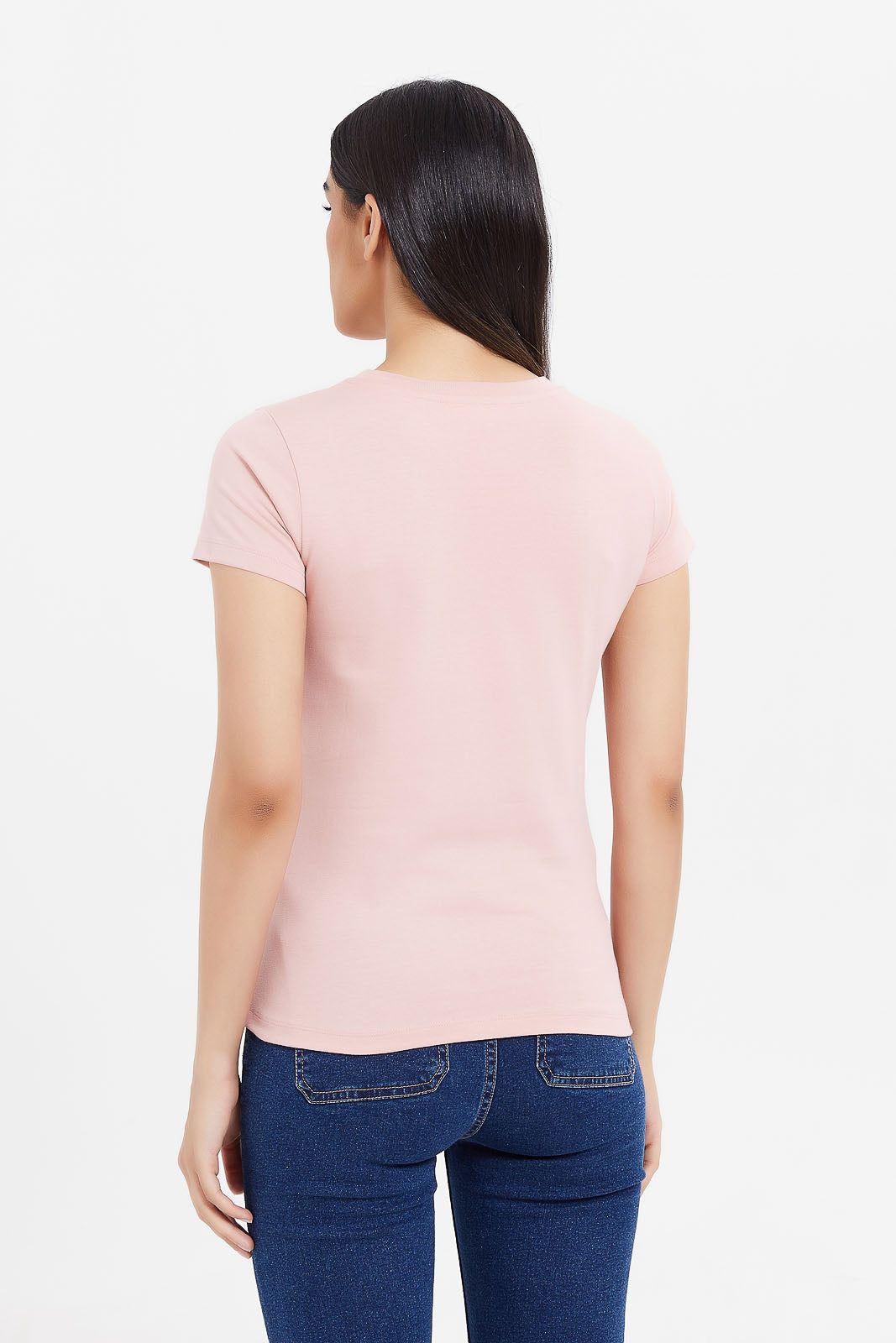 Women Pink Floral Foil T-Shirt sold by Redtag product image thumbnail 3