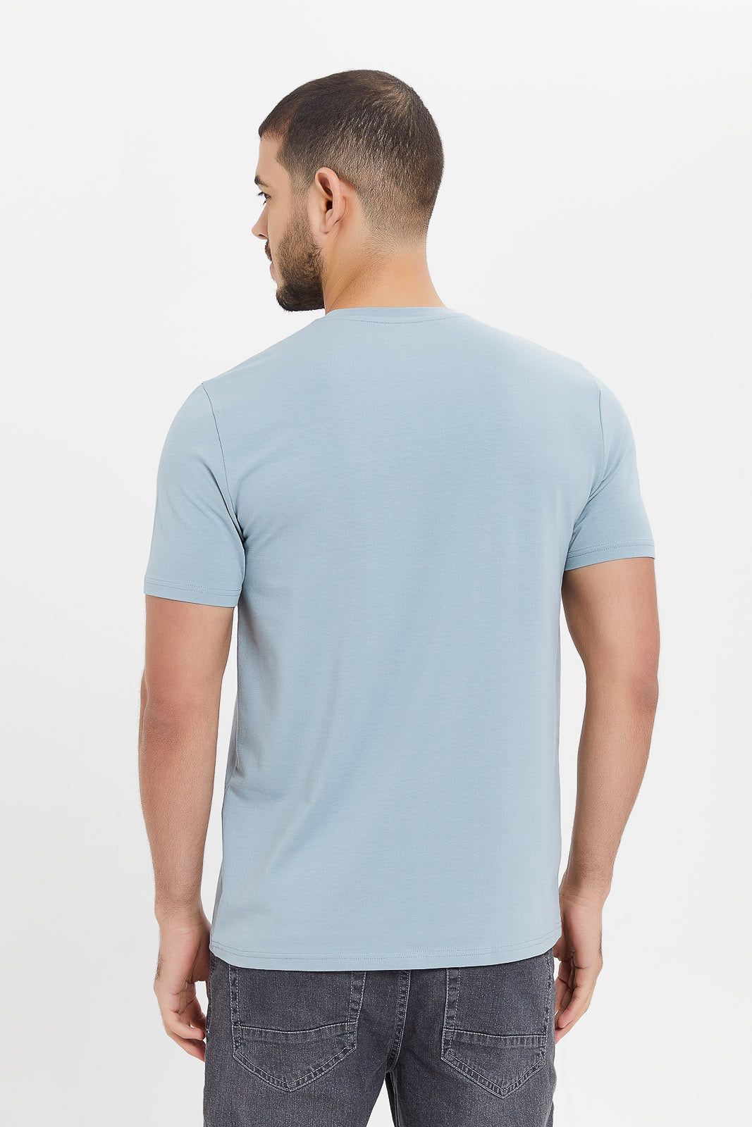Men Blue Printed T-Shirt sold by Redtag product image thumbnail 3