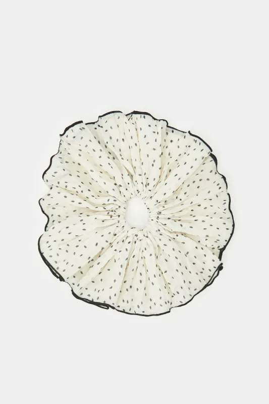 Women White Printed Scrunchy sold by Redtag