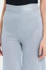 Women Gold Shimmer foil Coated Wide Leg Knitted Pants sold by Redtag
